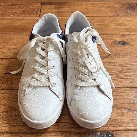 DESIGUAL Retro Court Atlantis Lace Up Sneakers White Size 10 - Picture 8 of 14